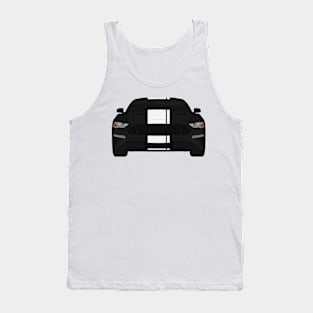 Mustang GT Shadow-Black + White Stripes Tank Top